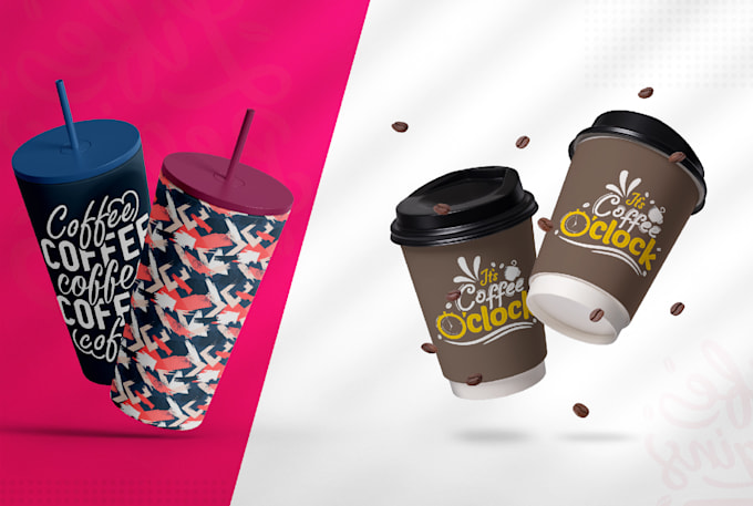 create a custom coffee mug design or coffee cup design