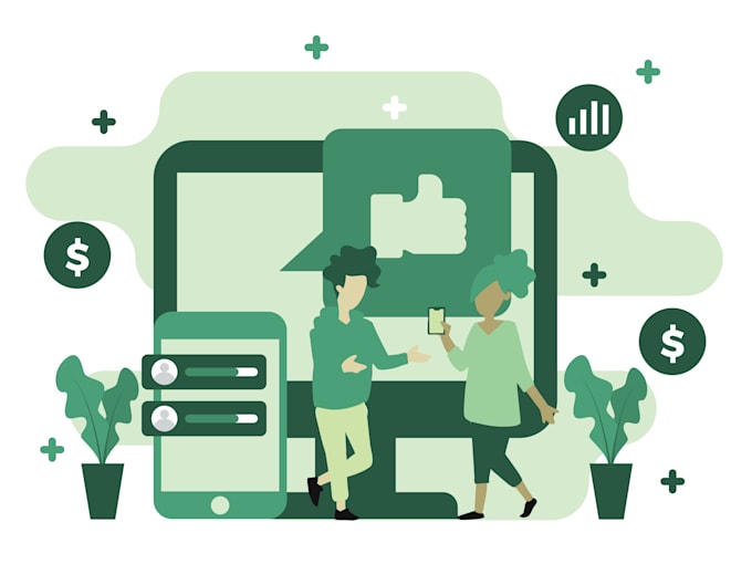 design 2d flat illustration for your web or your business