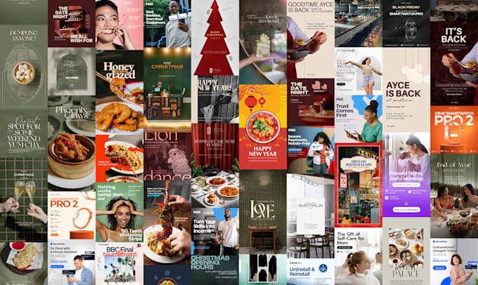 design social media ads, video ads, meta posts
