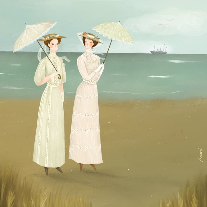 create a beautiful digital illustration
