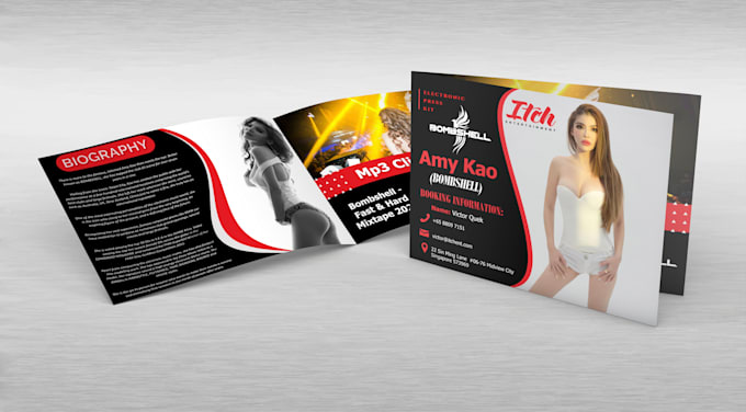 design stylish electronic press kit, media kit, epk