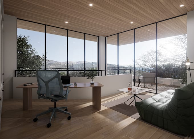 create sketchup 3d model and interior or exterior architecture render