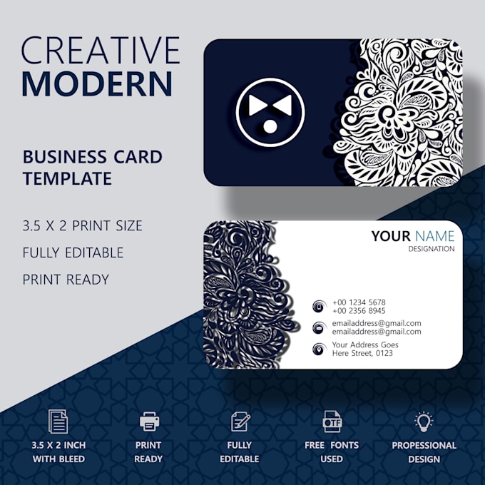 design modern double sided business card