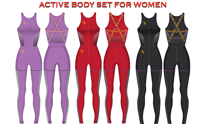do fashion activewear design, and tech pack for you