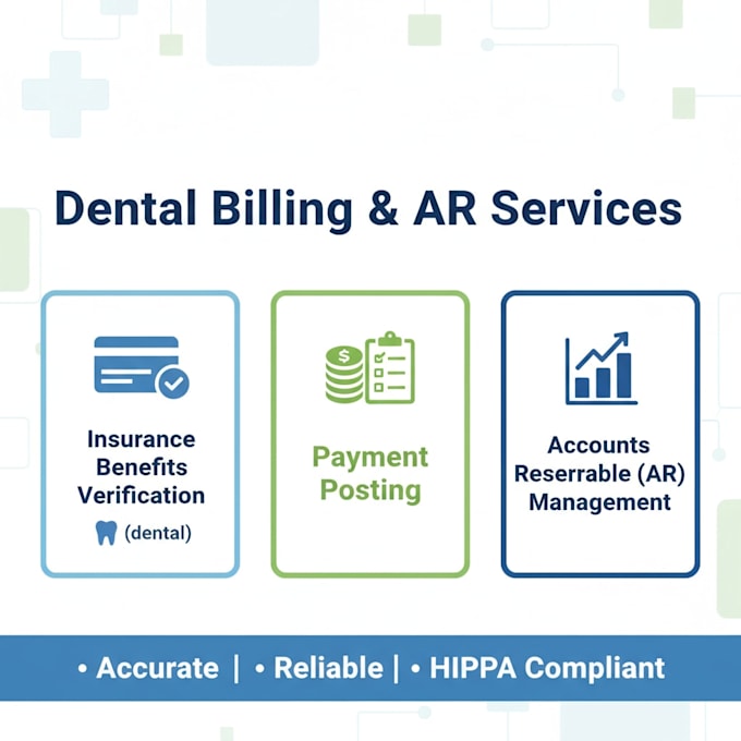 provide insurance benefits verification, payment posting and ar services