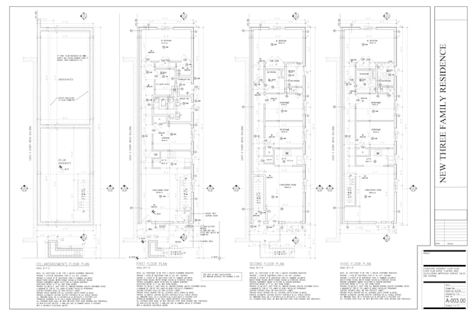 do architectural blue print for city permit