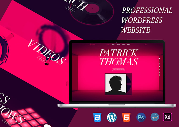 develop a music website epk for artist website, dj, bands, producer, studio
