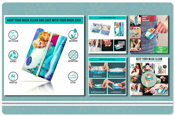 design product listing images, infographics, lifestyle