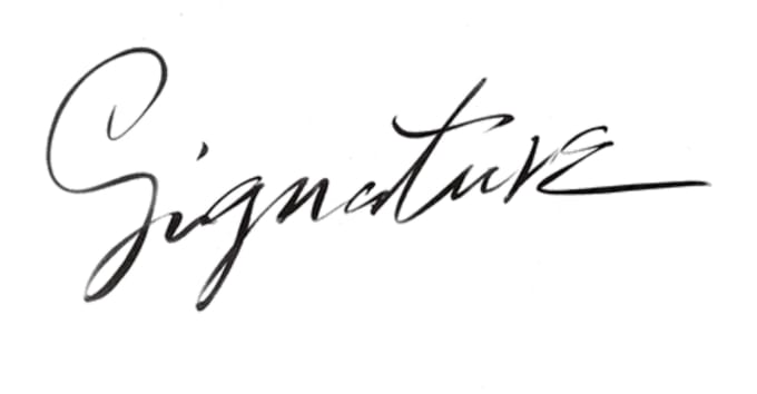 Signature gig...!I will trace your hand written signature to vectorize and ...
