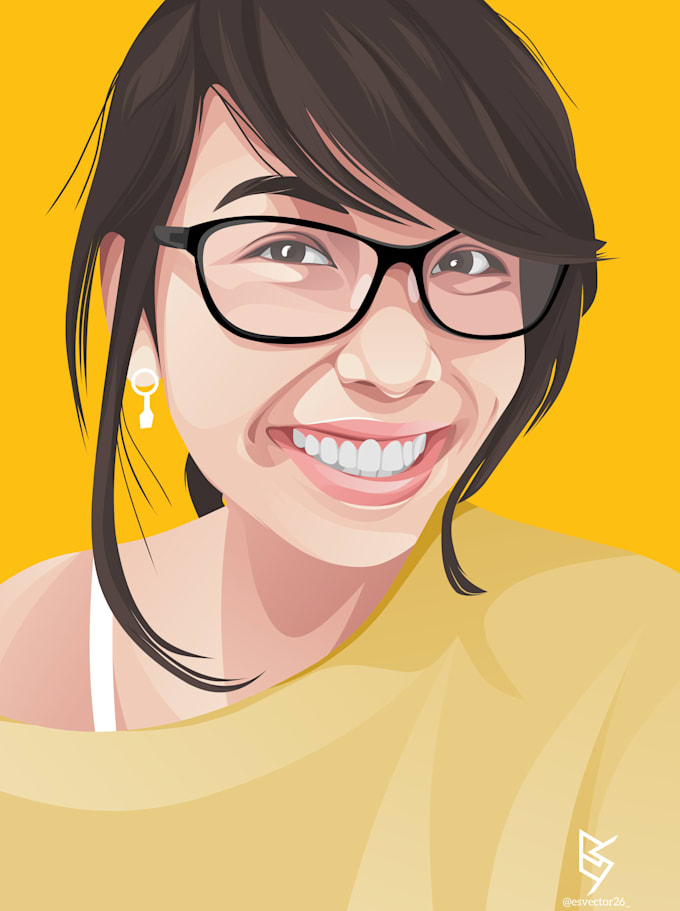 draw vector portrait from your photo in 24 hours