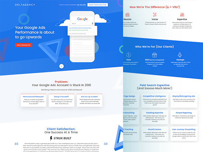 provide high converting landing page design