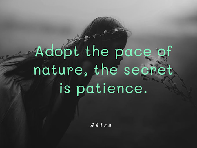 Do black and white graphic quotes by Akira_joie Fiverr