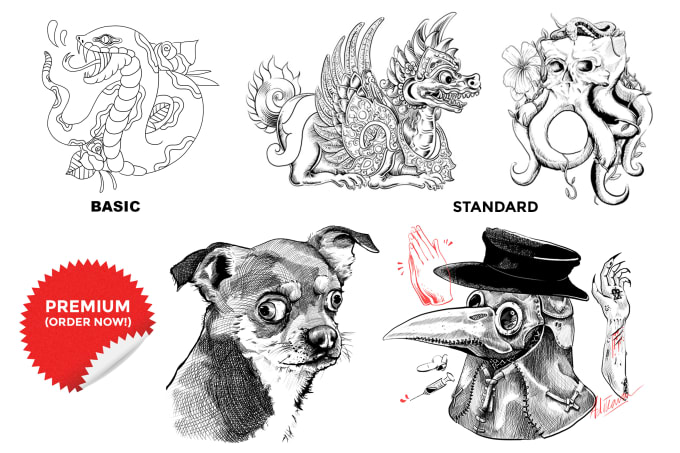 do unique illustration design a tattoo flash sheet