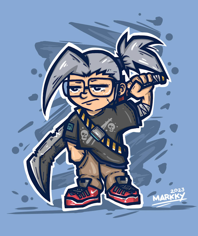 do customized cartoon illustrations for you, using procreate
