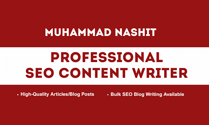 write SEO optimized blog posts and articles that rank on google