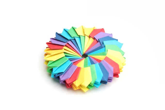 make a high quality origami photo for social media