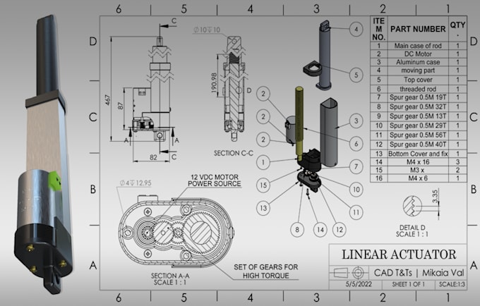 create cad of mechanical engineering project