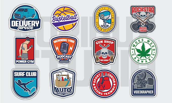 the custom badge design, patch, sticker, label, and hangtag