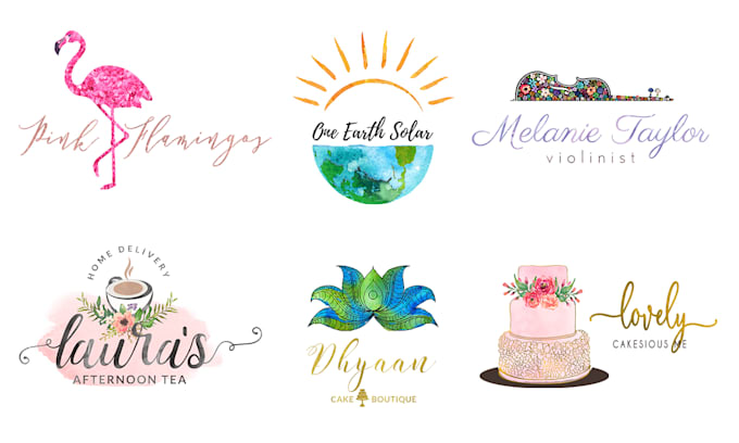 draw a watercolor logo