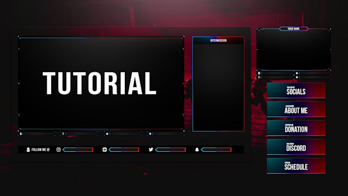 Design mixer overlay, twitch overlay and logo by Susan ...