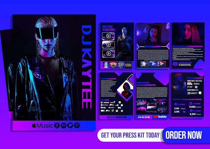 design artist press kit, media kit, epk, one sheet