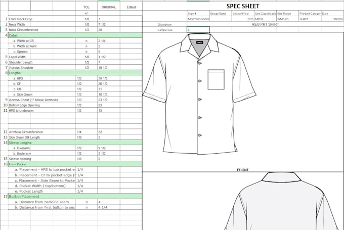 create any apparel tech pack fast