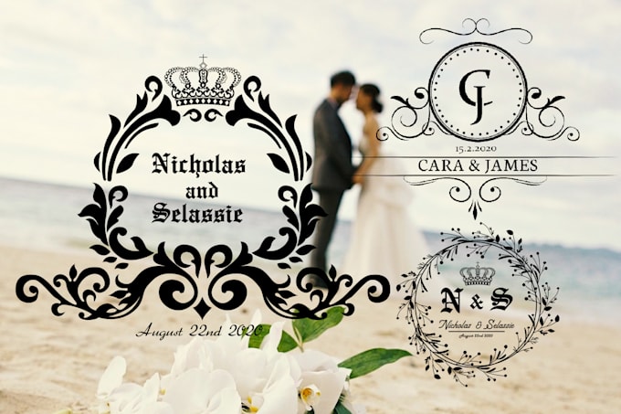 design unique wedding logo, monogram and initials