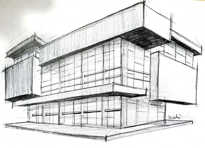 Do architectural hand drawing or design a new building by David_arq ...