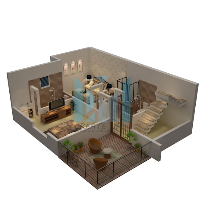 make all type 3d topup floor plan 3d modeling floor plans