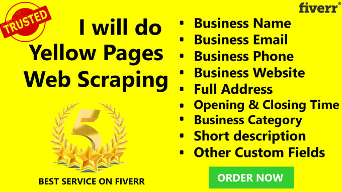 scraped yellow pages email list address and contact fast