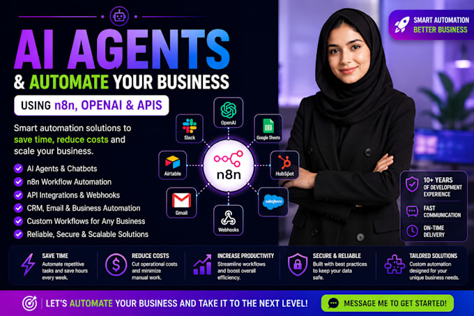 build ai agents and business automation using n8n and openai