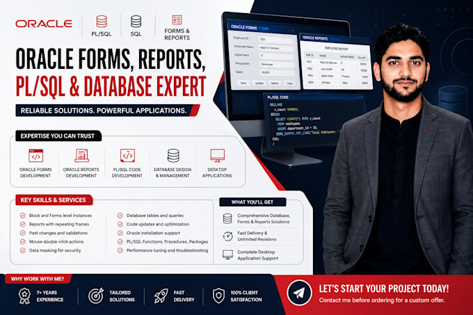 develop oracle forms, reports, plsql code and database