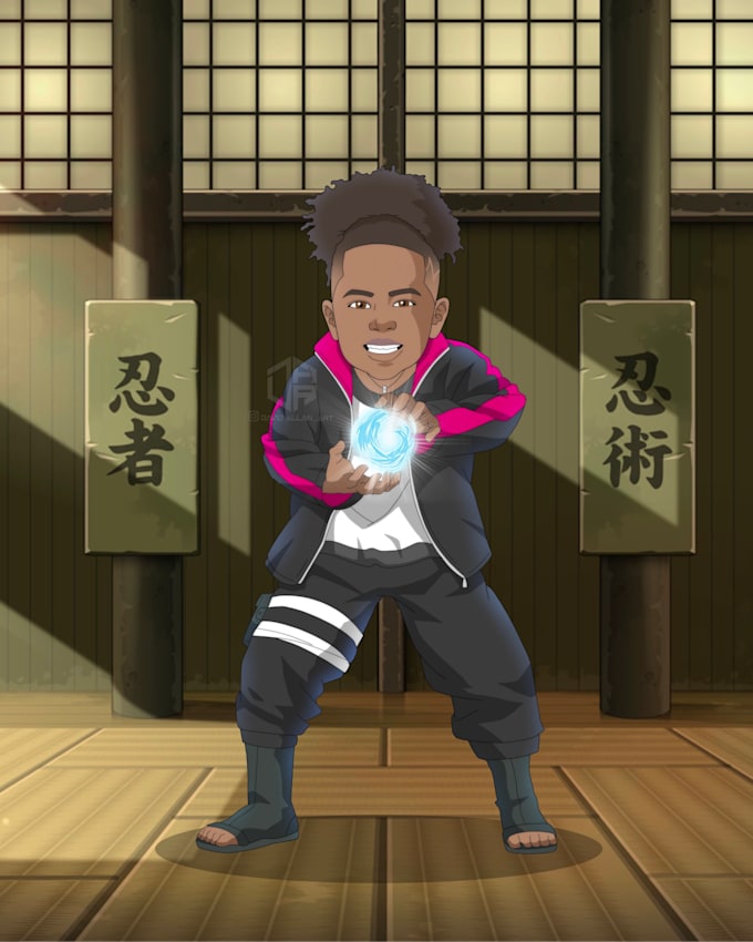 draw you as a naruto character or any anime