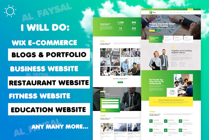 do wix website design, wix redesign, wix landing page