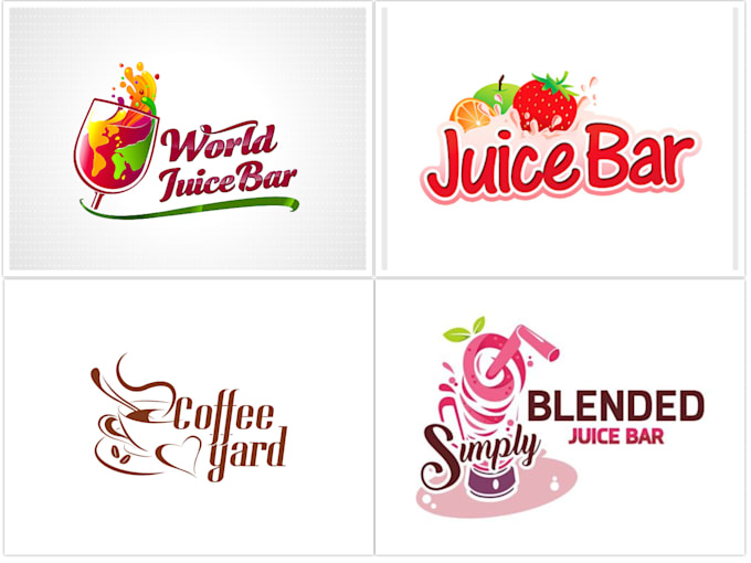 designs interesting bar, juice bar and coffee shop logo