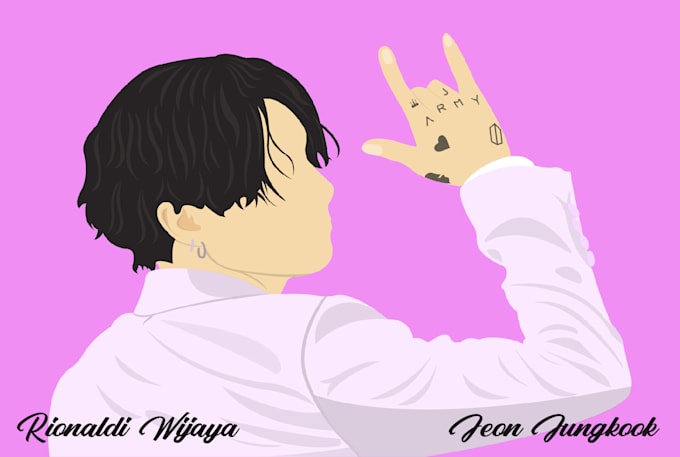 make vector flat design of your favorite kpop idol