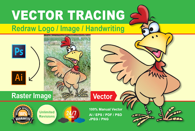 do vector tracing redraw logo or image in same day