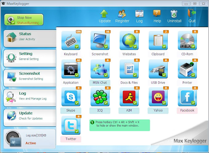 use it Keylogger Program