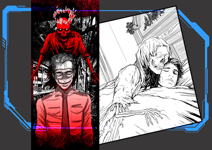 create the best dark art illustration for t shirt or album cover