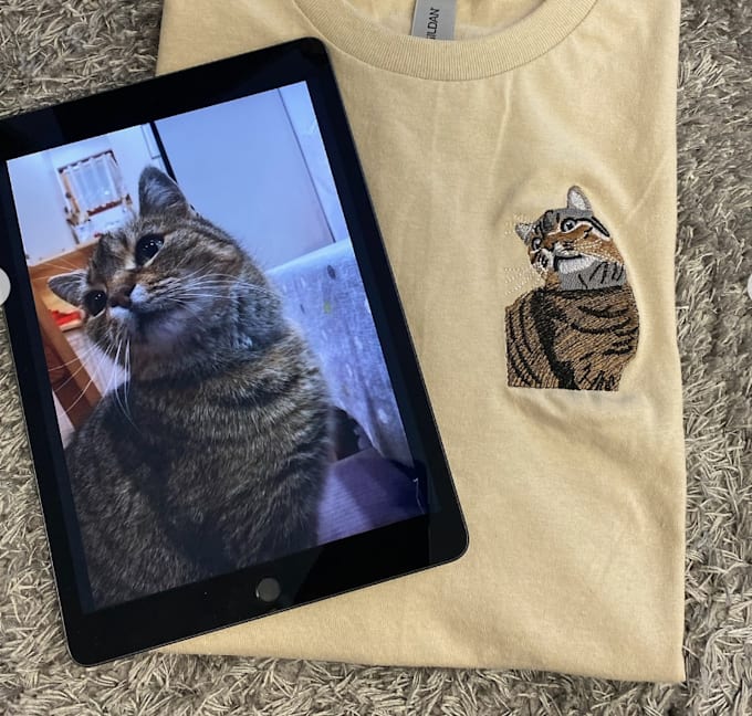 convert pet photos into stunning embroidery digitized files