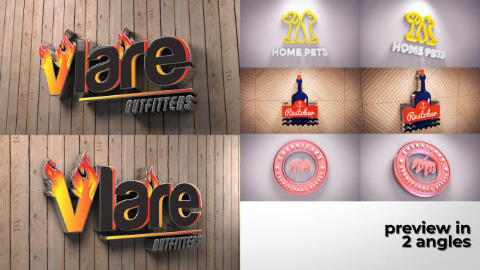 design logo and make it 3d with unlimited revision