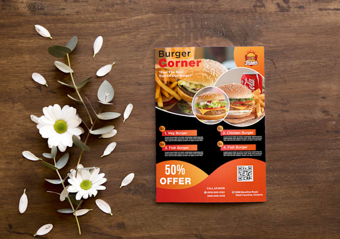 design restaurant and food menu, flyer, brochure
