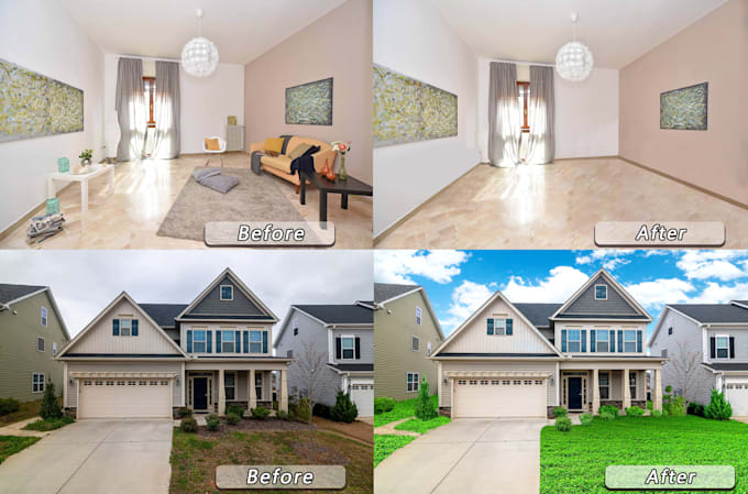 do real estate photo editing and retouch