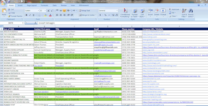 virtual assistant for microsoft excel data entry services