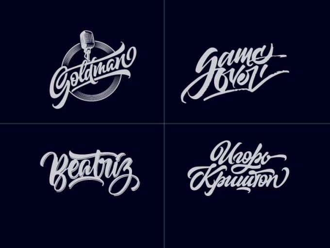 Design hand lettering typography calligraphy logo by Hmkhalid | Fiverr
