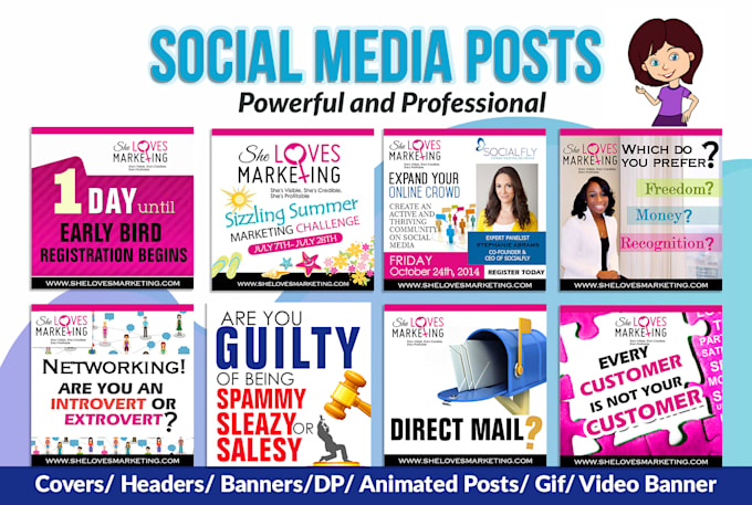 create professional social media posts