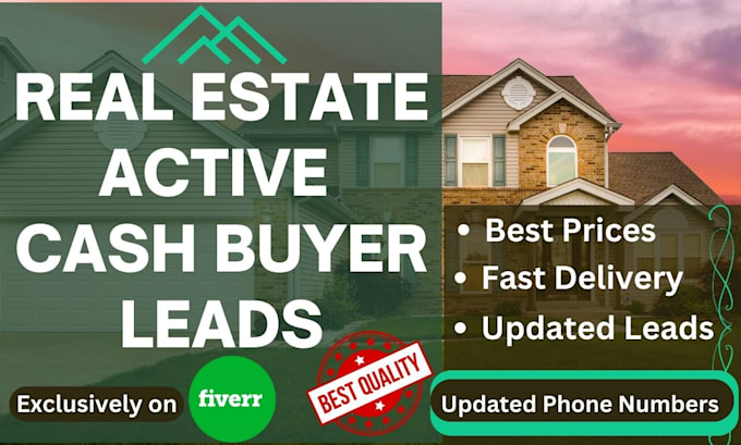 provide you real estate active cash buyer leads