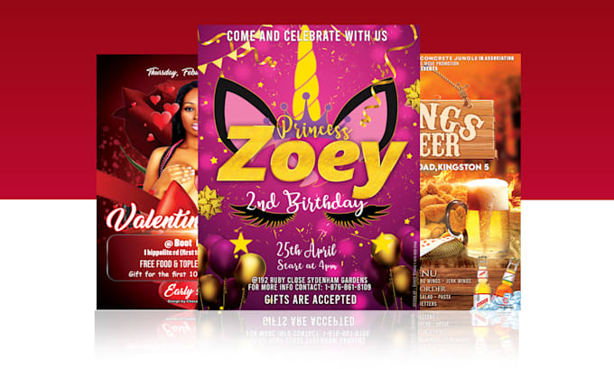 design event flyer, church and tax flyers for your business