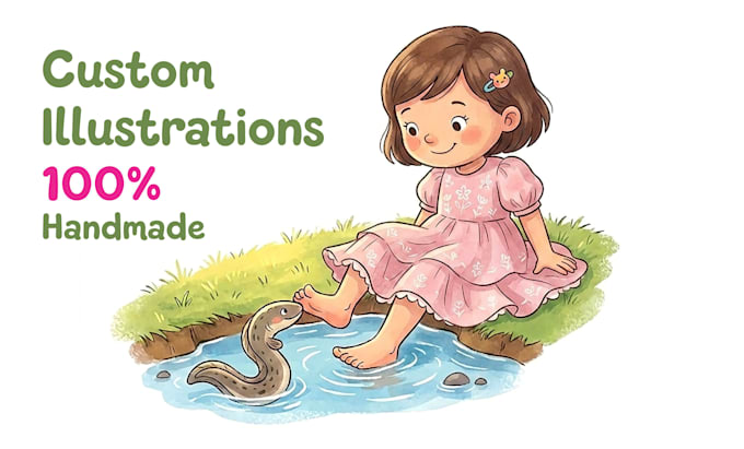 hand drawn children story book illustrations and covers