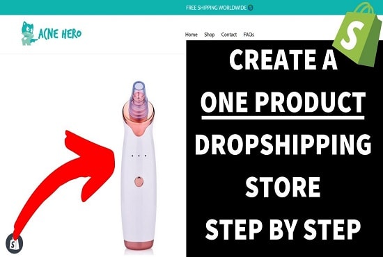 create a outstanding shopify one product dropshipping store